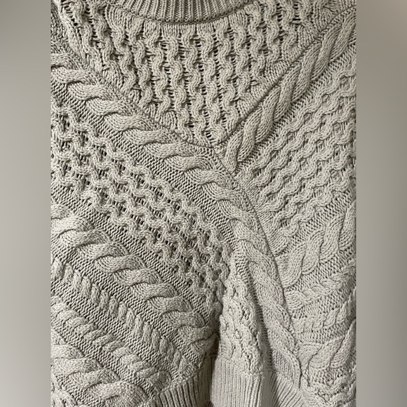 Jessica Simpson Sage Green Cable Knit Sweater - Picture 4 of 6